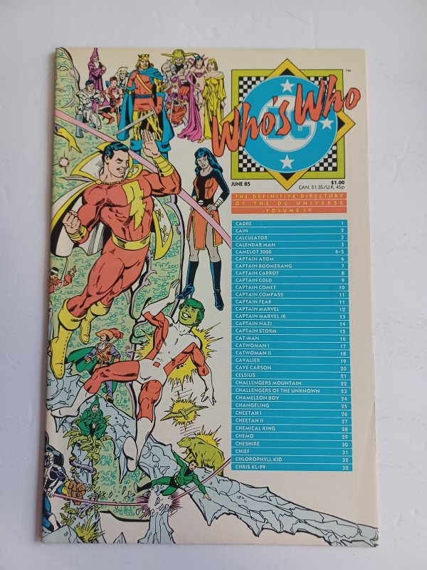 Who's Who #4, raw comic book in NM condition — front cover
