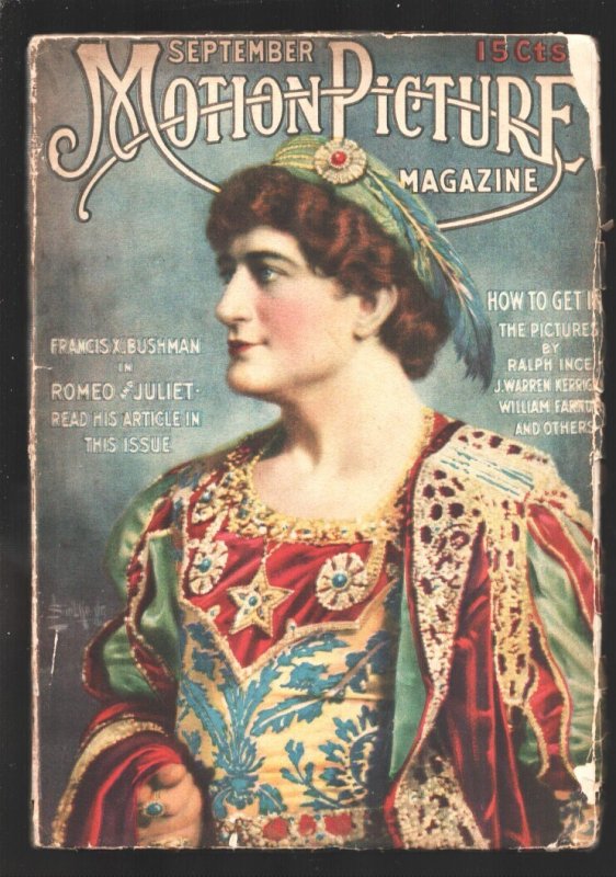 MAG: Motion Picture Story 9/1916-Francis X. Bushman-Romeo & Juliet-cover-Thed..., raw, ungraded comic book — front cover