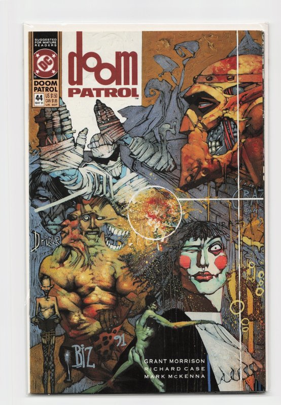 Doom Patrol #44 (DC Comics, 1991), raw, ungraded comic book — front cover
