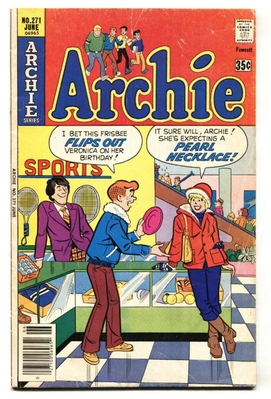 Archie #271-1978-Pearl Necklace-double Entendre Cover (Archie Comics, 1978), raw, ungraded comic book — front cover