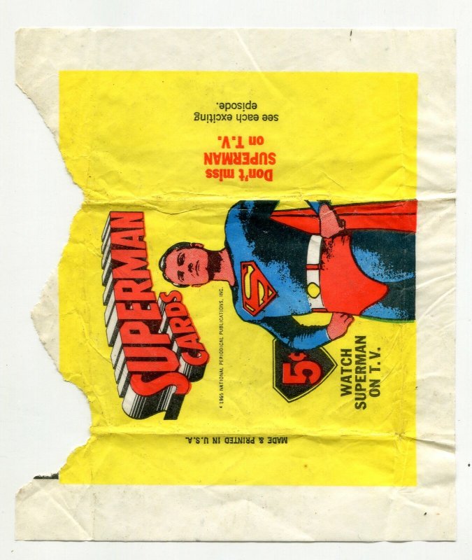 Superman Gum Wrapper 1965- 5 Cent - Rare Collectors Item (1965), raw, ungraded comic book — front cover