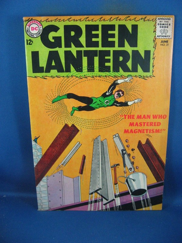 Green Lantern #21 (DC Comics, 1963), raw comic book in VF condition — front cover