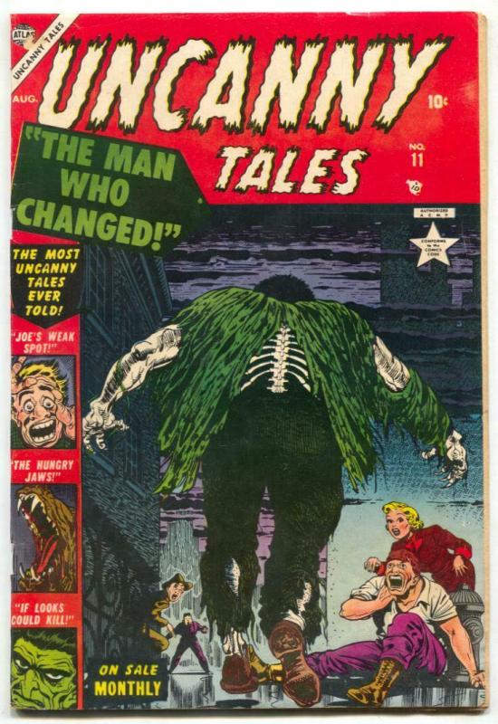 Uncanny Tales #11 (1953), raw comic book in VG condition — front cover