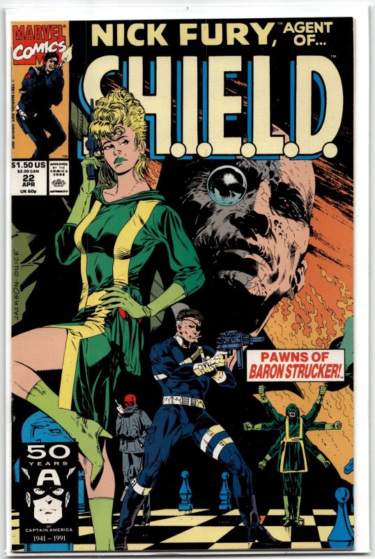 Nick Fury, Agent of SHIELD #23 (Marvel Comics, 1991), raw, ungraded comic book — front cover