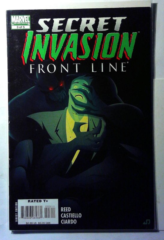 Secret Invasion Front Line #3 (Marvel Comics, 2008), raw, ungraded comic book — front cover