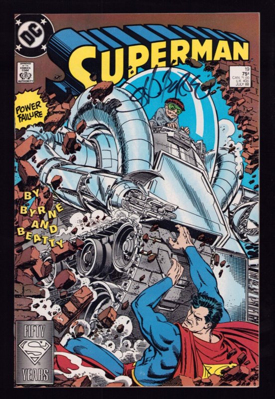 Superman #19 (DC Comics, 1988), raw comic book in 9.2 condition — front cover