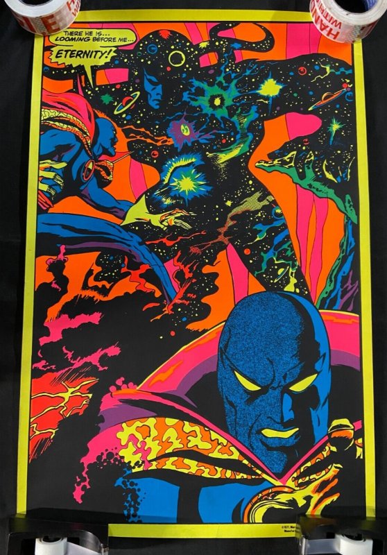 Doctor Strange Meets Eternity 1971 Third EYE Vintage Poster VF 22" x 33" Rolled (1971), raw comic book in VF condition — front cover