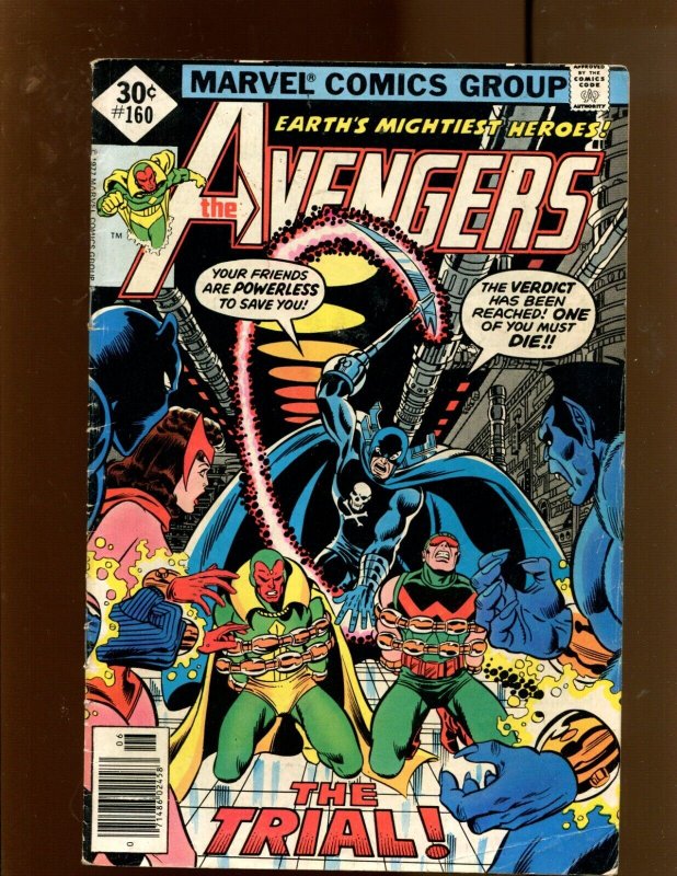Avengers #160 (Marvel Comics, 1977), raw comic book in 4.0 condition — front cover