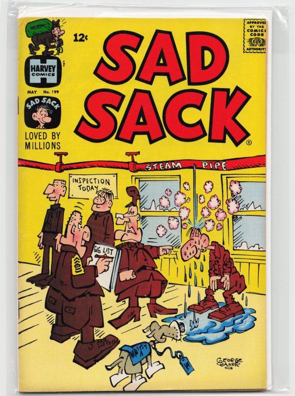 Sad Sack Comics #199 (Harvey Comics, 1968), raw, ungraded comic book — front cover