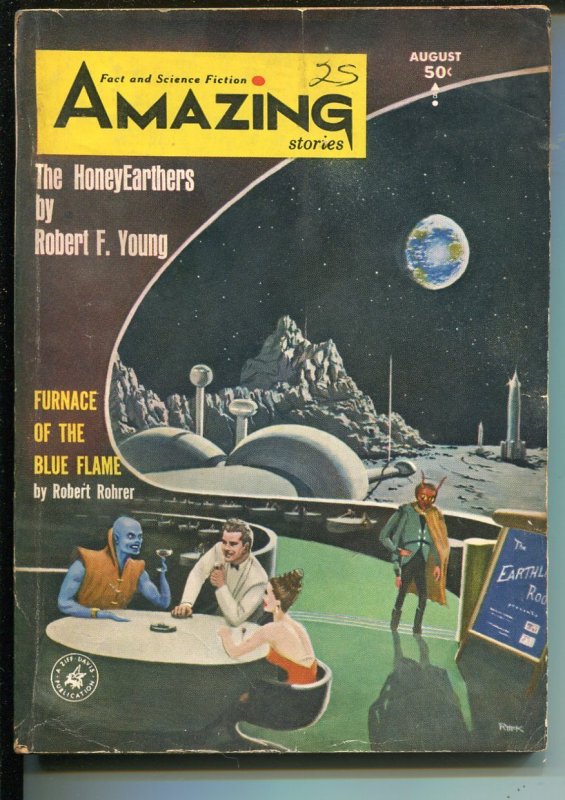 Pulp: Amazing Stories 8/1964-Mort Weisinger-Superman-Sam Moskowitz-pulp Stor..., raw, ungraded comic book — front cover