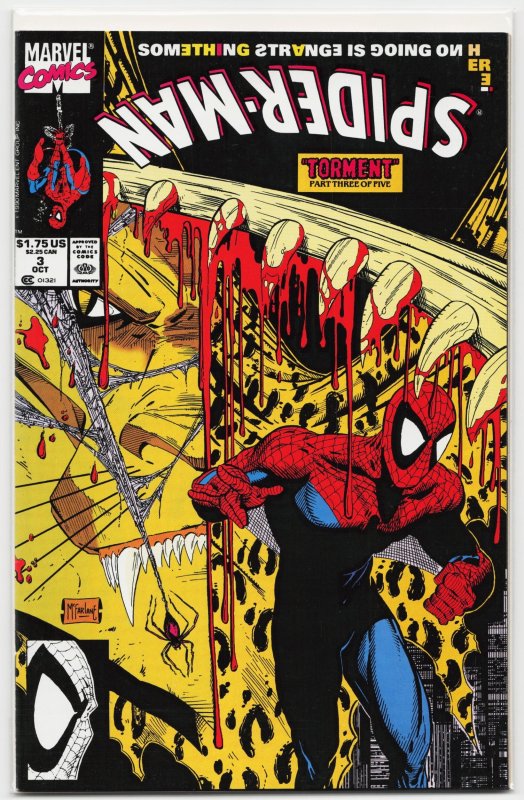 Spider-Man #3 (Marvel Comics, 1990), raw, ungraded comic book — front cover