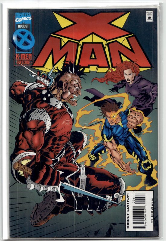 X-Man #6 (1995), raw, ungraded comic book — front cover