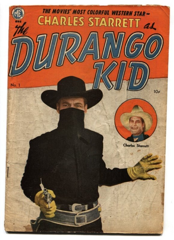 Durango Kid #1 (1949), raw comic book in VG condition — front cover
