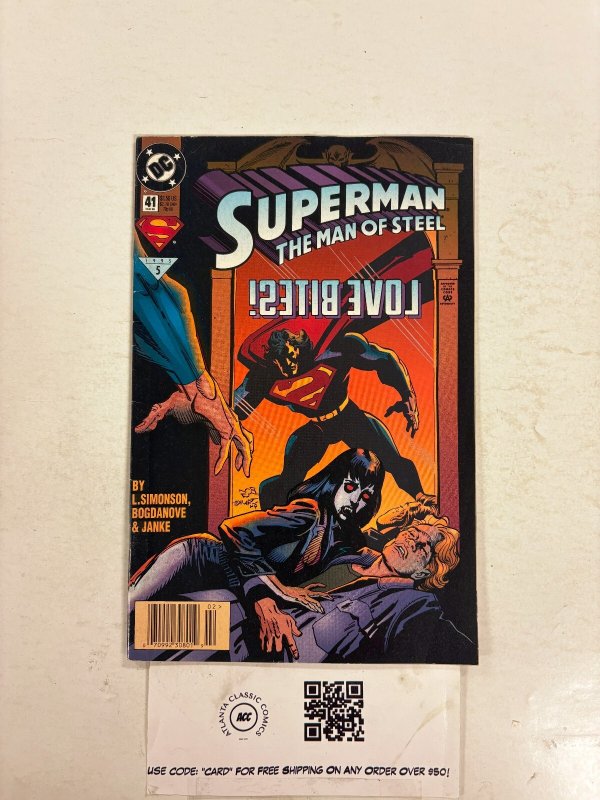 Superman the Man of Steel #41 (DC Comics), raw comic book in VF condition — front cover