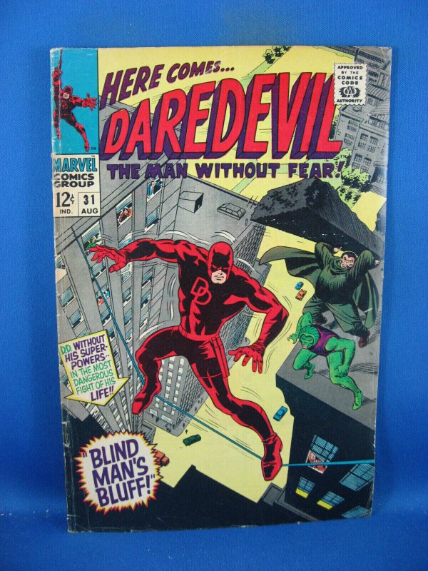 Daredevil #31 (Marvel Comics, 1967), raw, ungraded comic book — front cover
