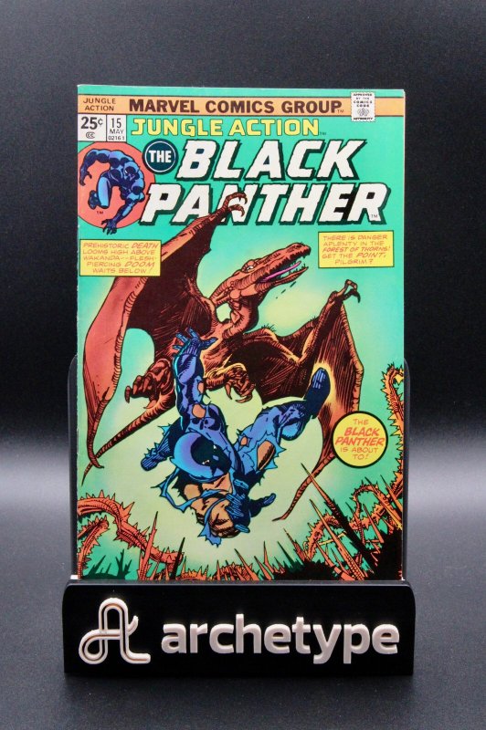 Jungle Action: Black Panther #15 (Marvel Comics, 1975), raw, ungraded comic book — front cover