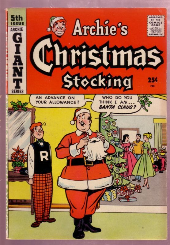 Archie's Christmas Stocking #5 (Archie Comics, 1958), raw comic book in FN/VF condition — front cover
