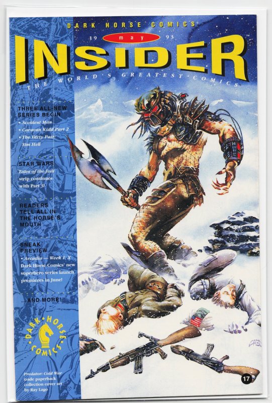 Dark Horse Insider #17 (Dark Horse Comics, 1993), raw, ungraded comic book — front cover