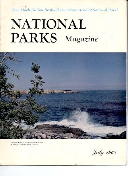 Mag: National Parks Mag-7/1963-Acadia Maine Cvr VG, raw comic book in VG condition — front cover