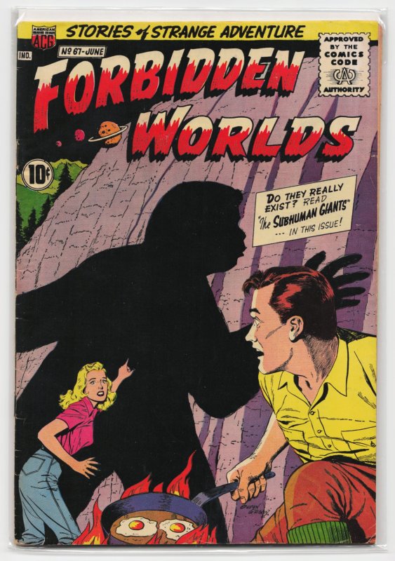 Forbidden Worlds #67 (American Comics Group, 1958), raw, ungraded comic book — front cover