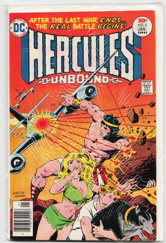 Hercules Unbound #8 (1977), raw, ungraded comic book — front cover