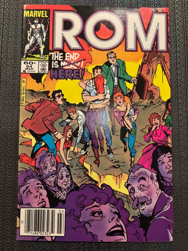 Rom #64 (Marvel Comics, 1985), raw, ungraded comic book — front cover