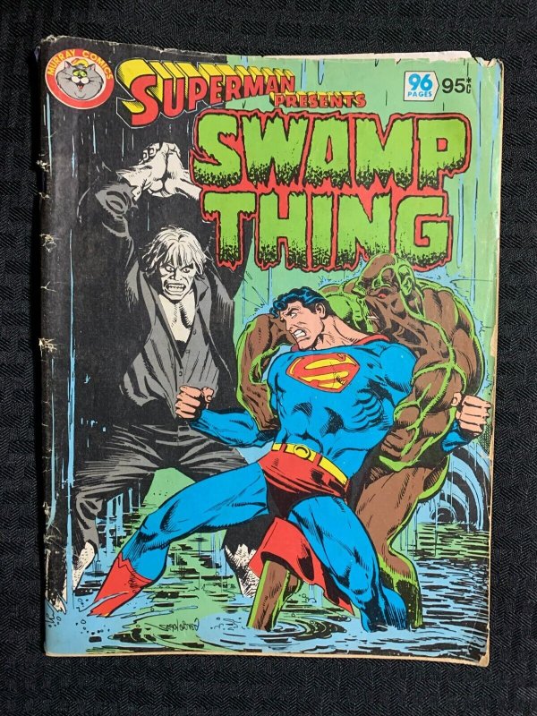 Vintage Superman Presents Swamp Thing Murray Comics Magazine, raw comic book in VG 3.0 condition — front cover