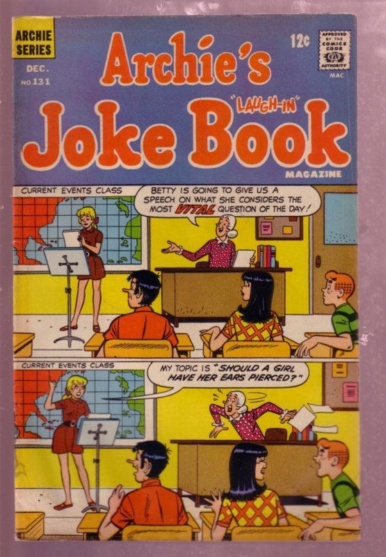 Archie's Joke Book #131 (1968), raw, ungraded comic book — front cover