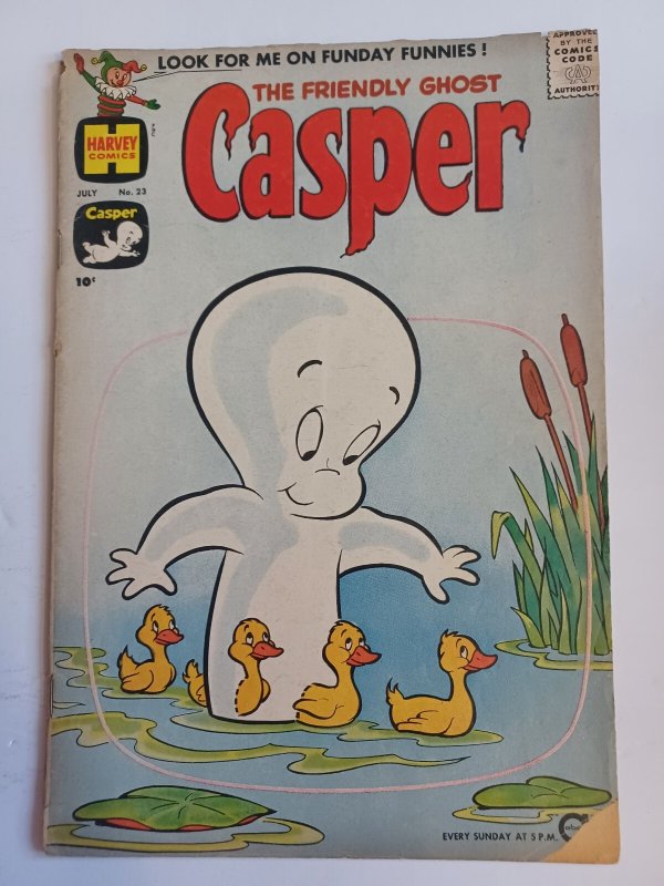 Casper the Friendly Ghost #23 (Harvey Comics, 1960), raw comic book in VG condition — front cover