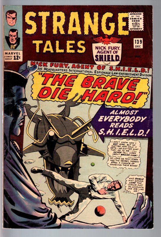Strange Tales #139 (Marvel Comics, 1965), raw comic book in VG condition — front cover