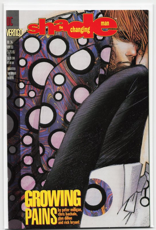 Shade, the Changing Man #34 (DC Comics, 1993), raw, ungraded comic book — front cover