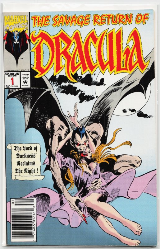 The Savage Return of Dracula (1992) Tomb of Dracula (Marvel Comics, 1992), raw, ungraded comic book — front cover