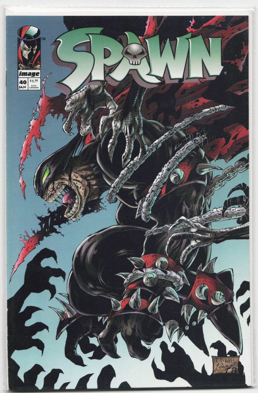Spawn #40 (Image Comics, 1996), raw, ungraded comic book — front cover