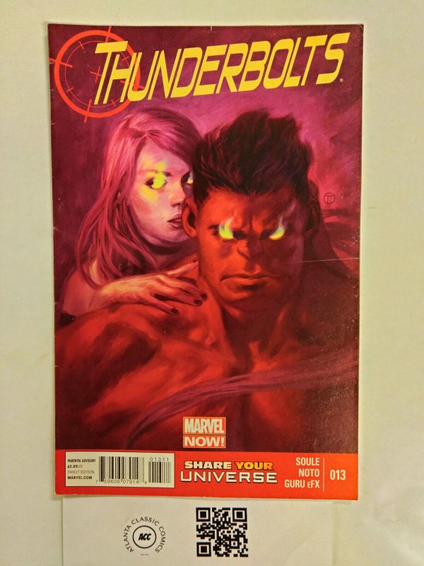 Thunderbolts #13 (Marvel Comics), raw comic book in VF condition — front cover