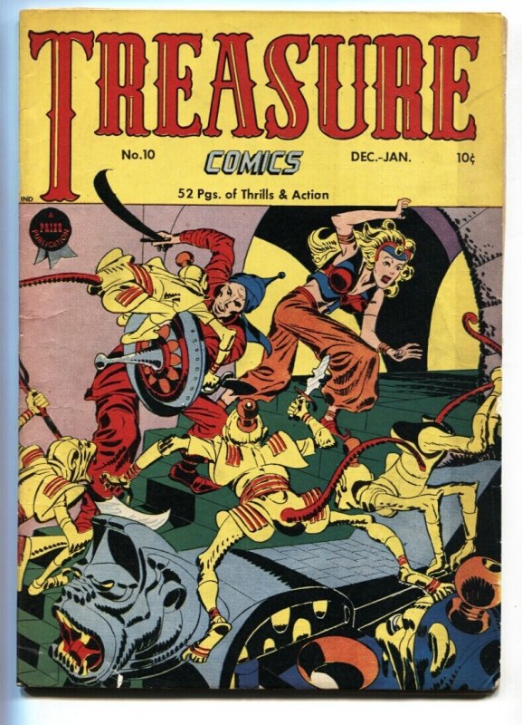 Treasure #10 (Prize Comics, 1946), raw, ungraded comic book — front cover
