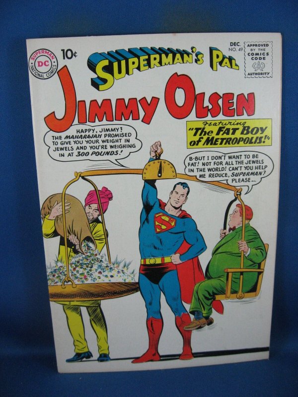 Superman Pal Jimmy Olsen #49 (DC Comics, 1960), raw comic book in VF condition — front cover