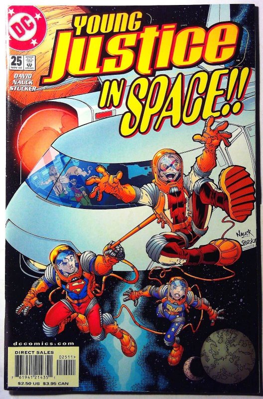 Young Justice #25 (DC Comics, 2000), raw, ungraded comic book — front cover