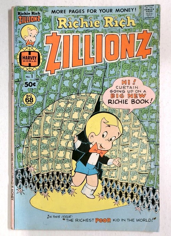 Richie Rich Zillions #1 - 1976 - Giant 68 Page Issue - Harvey Publications (Harvey Comics, 1976), raw, ungraded comic book — front cover