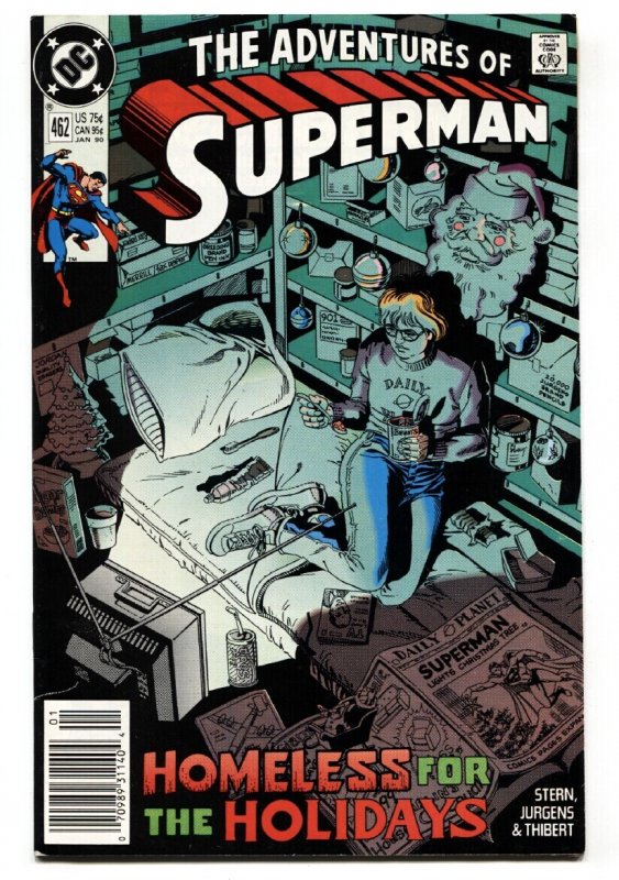 Adventures of Superman #462 (DC Comics, 1990), raw comic book in VF+ condition — front cover