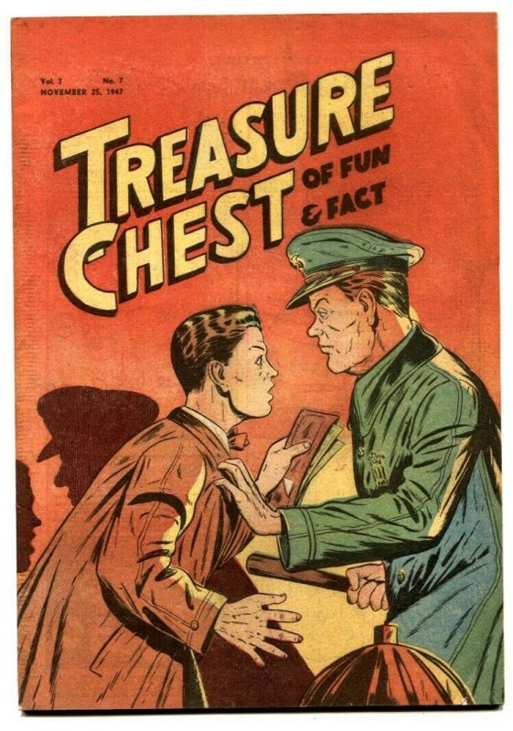 Treasure Chest Vol. 3 #7 (1947), raw, ungraded comic book — front cover