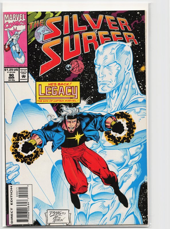 Silver Surfer #90 (Marvel Comics, 1994), raw, ungraded comic book — front cover