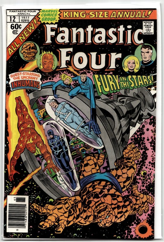 Fantastic Four Annual #12 (Marvel Comics, 1977), raw, ungraded comic book — front cover