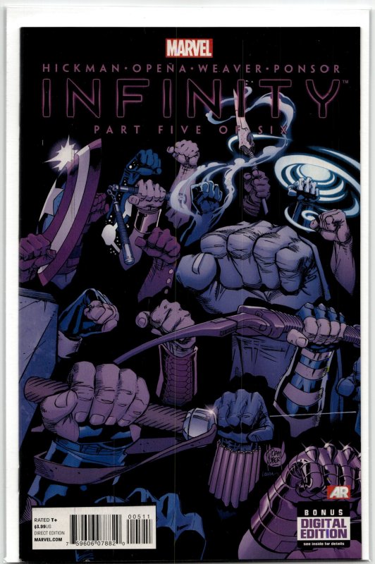 Infinity #5 (Marvel Comics, 2013), raw, ungraded comic book — front cover