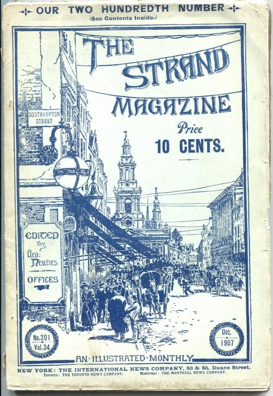 Pulp: Strand Magazine-Oct 1907-Historic 200th Issue-Pulp-Harem-Curiosities, raw, ungraded comic book — front cover