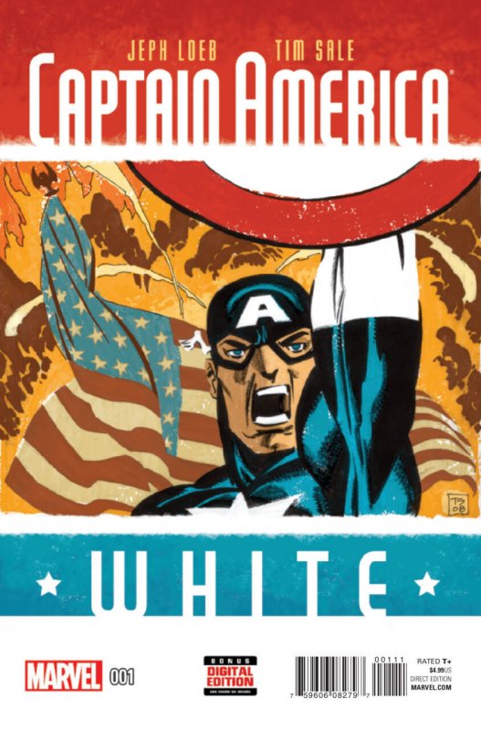 Captain America White #1, raw comic book in VF/NM condition — front cover