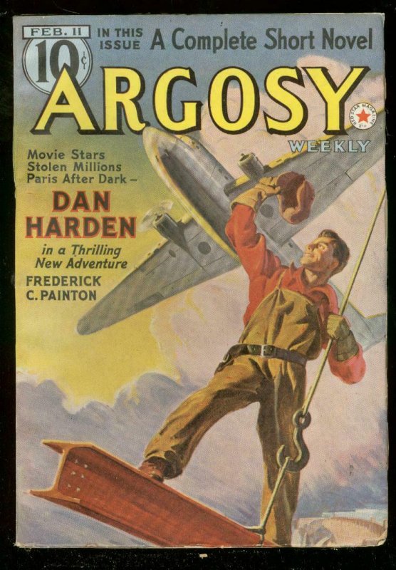 Argosy Feb #11 (1939), raw comic book in VF condition — front cover