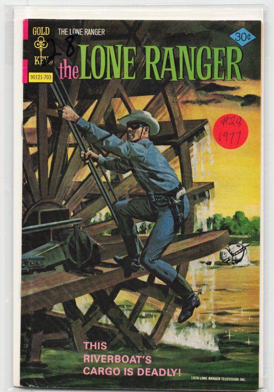 The Lone Ranger #28 (Gold Key, 1977), raw, ungraded comic book — front cover