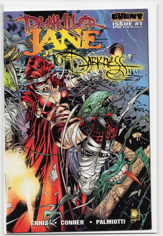 Painkiller Jane vs. The Darkness: "Stripper" Quesada Cover (1997) Painkiller ... (Event Comics, 1997), raw, ungraded comic book — front cover