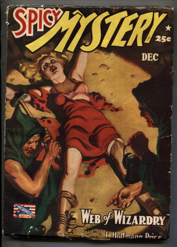 Pulp: Spicy Mystery 12/1942-Last Issue-GGA-RARE Pulp Magazine, raw, ungraded comic book — front cover