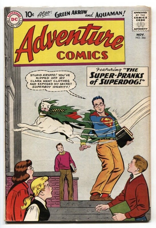 Adventure Comics #266 (DC Comics, 1959), raw comic book in FN- condition — front cover